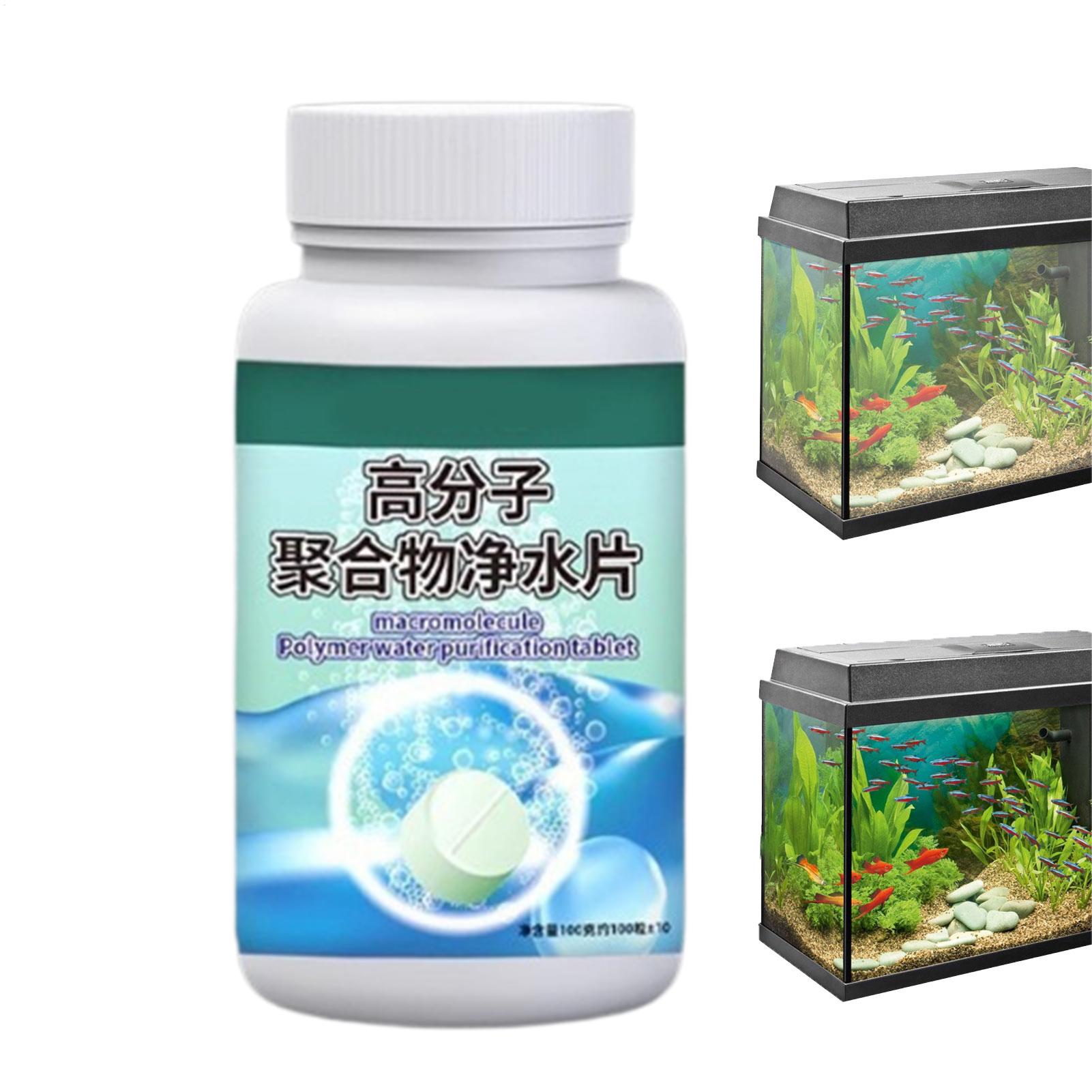 Aquarium Fish Care - Visalgenverwijderaar Aquarium Waterzuiveraar Tabletten Waterreinigingsmiddel Voor