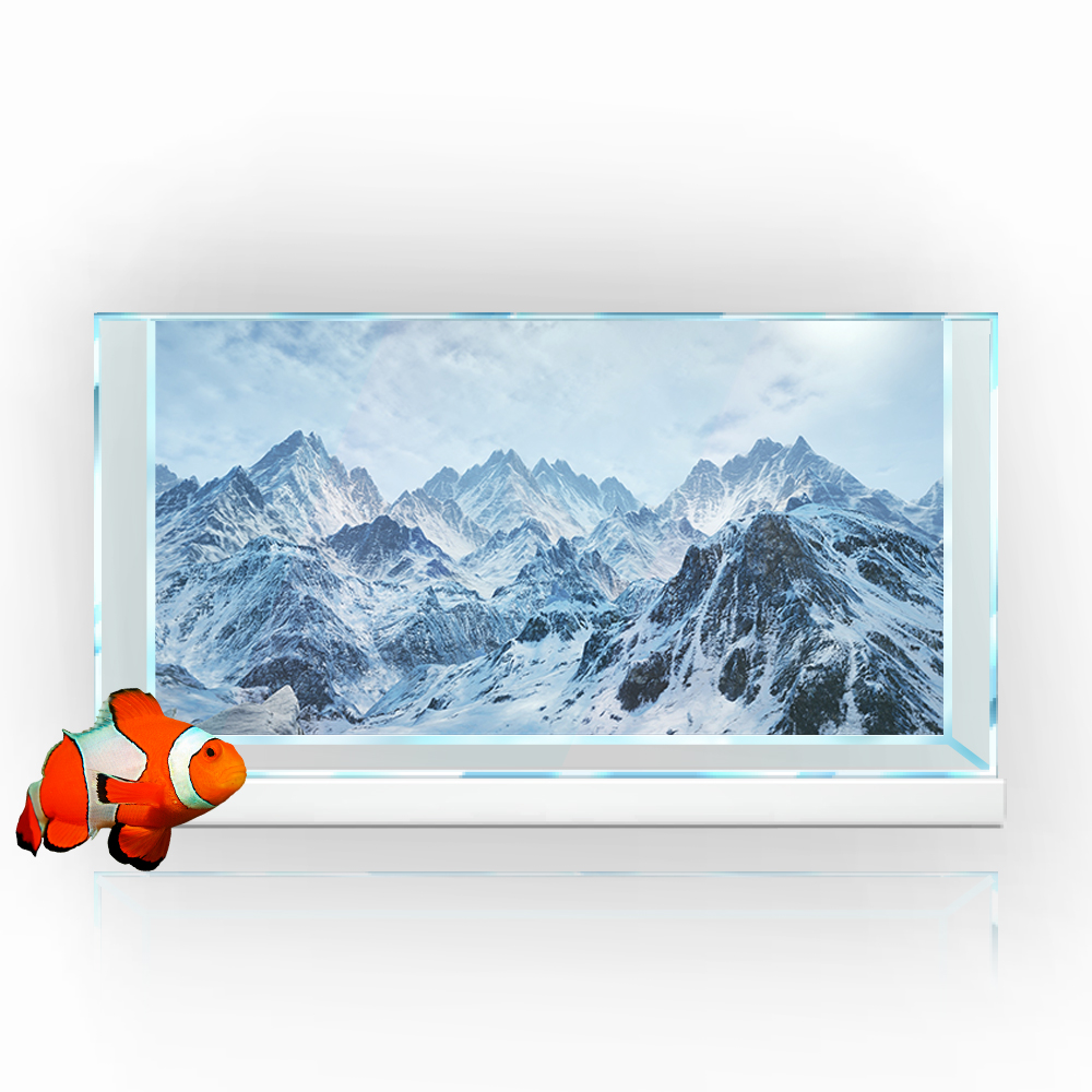 Aquarium Fish Wallpaper - Aquarium Achtergrond Sticker, Koude Sneeuw Berg