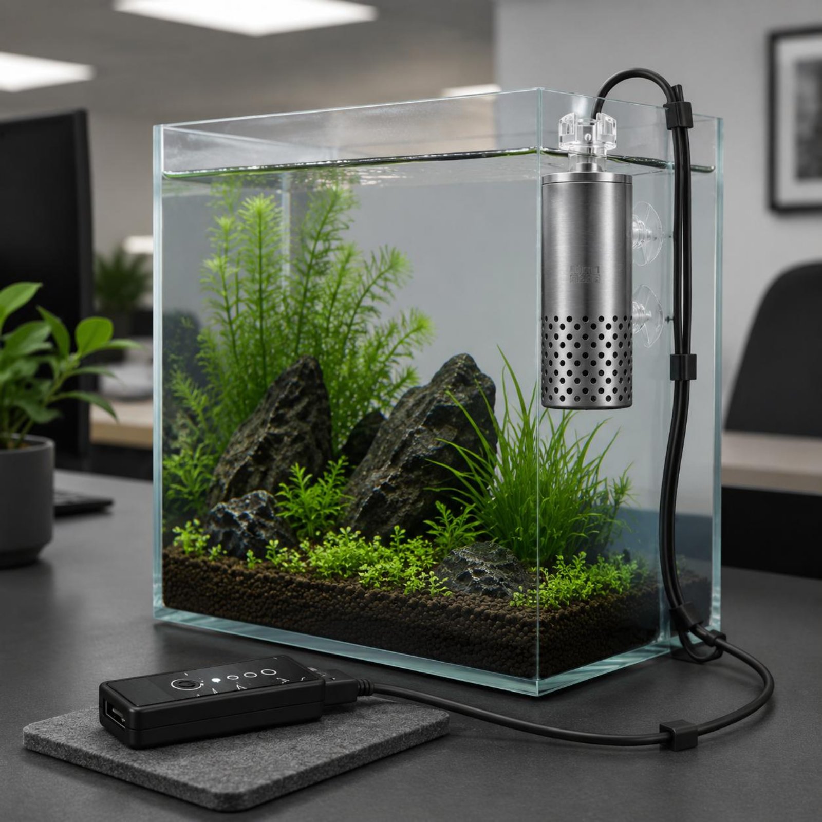 Aquarium Fish Low Maintenance - Elektrische oppervlakteskimmer Stille aquariumoliefilmverwijderaar Aquariumoliefilmverwijderaar Onderhoudsarm
