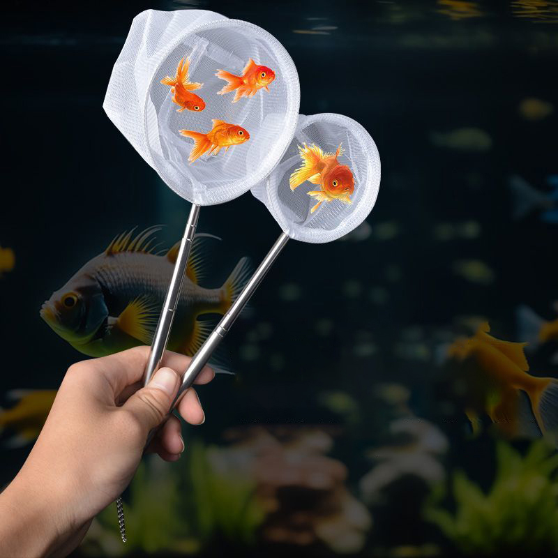 Aquarium Fish Net Small - Aquariumvisvisnet Roestvrij staal intrekbaar kleine garnalenvisnetten