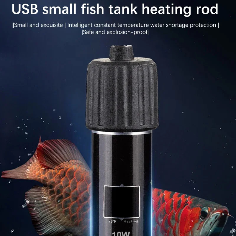 Aquarium Heater Submersible - USB Mini Aquarium Verwarmingsstaafje, 26 °