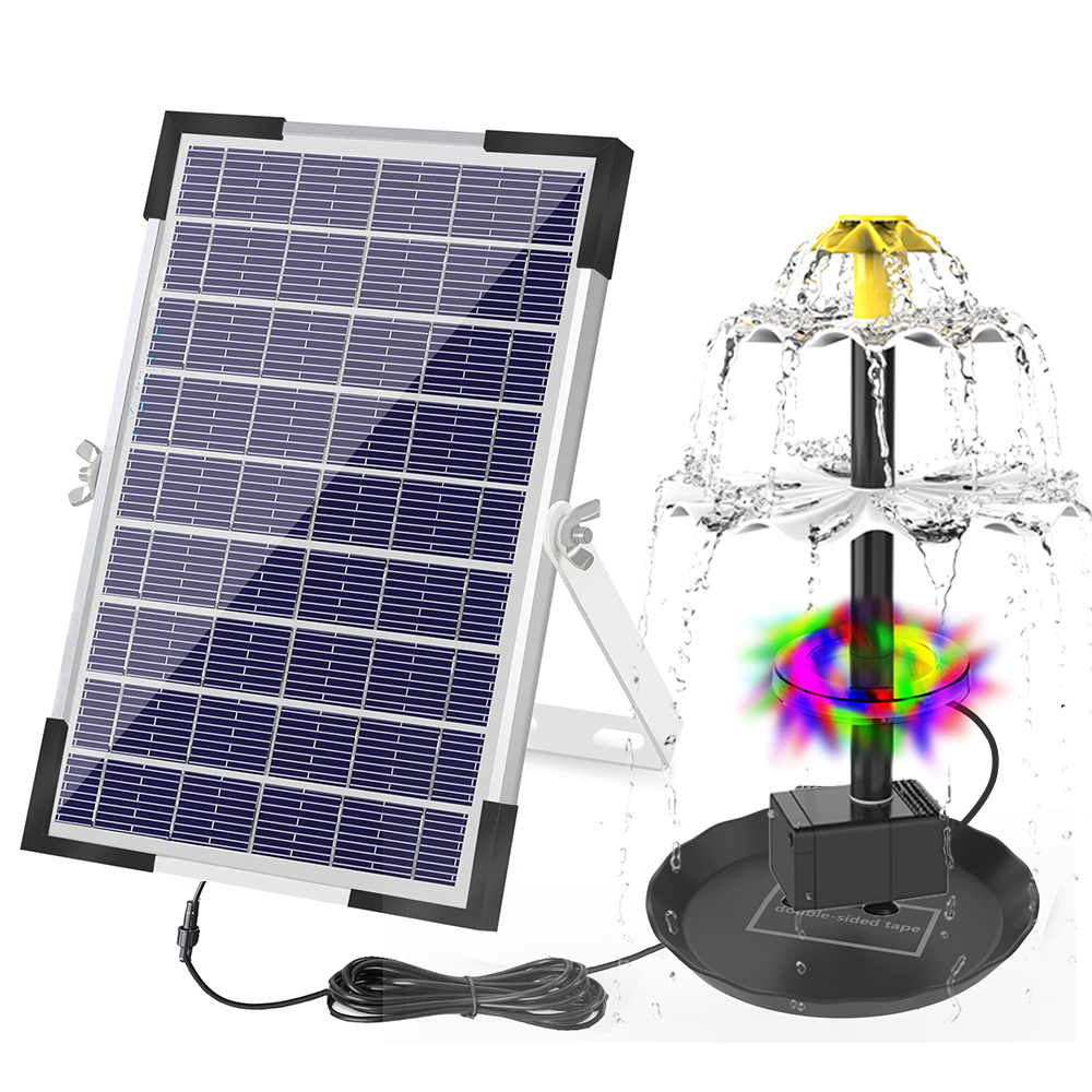 Aquarium Fish Lamp - Zonne-Energie Fonteinpomp Voor Vogel Bad Met