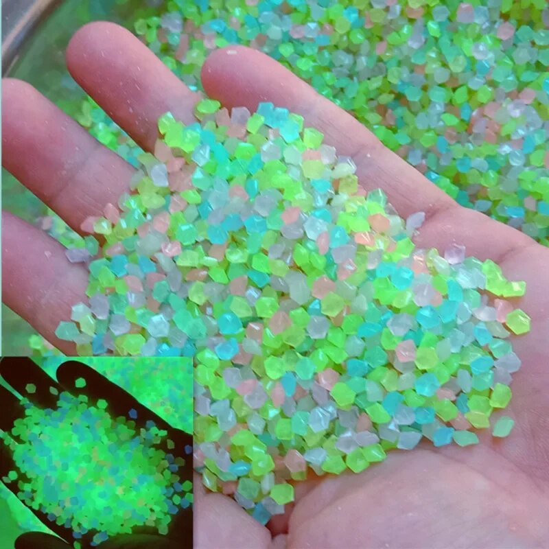 Fish Aquarium Home - 1000 Stuks 3-5Mm Lichtgevende Zandgloed In