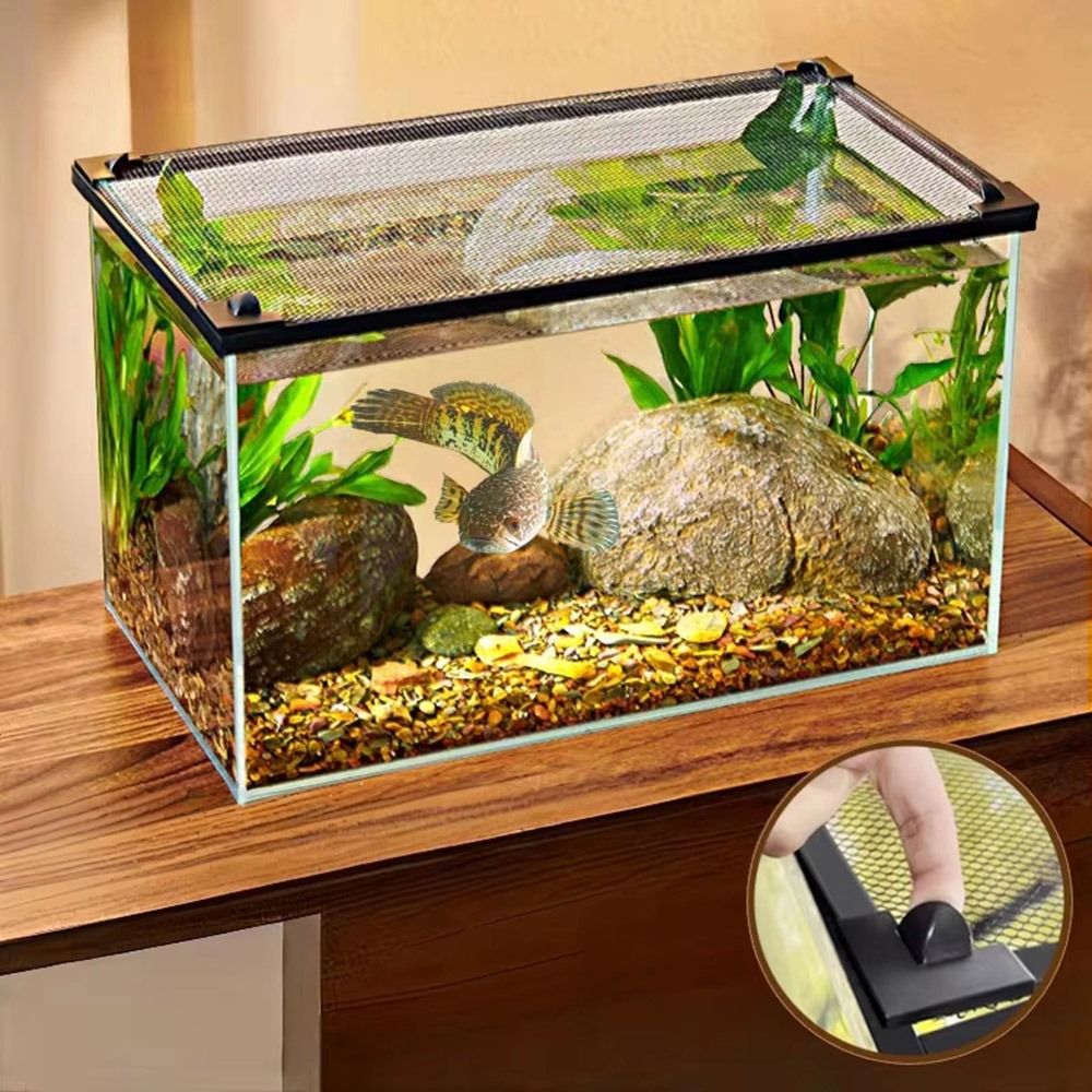 Aquarium Fish Jumping - Stevige magnetische dekselafdekking voor aquarium DIY