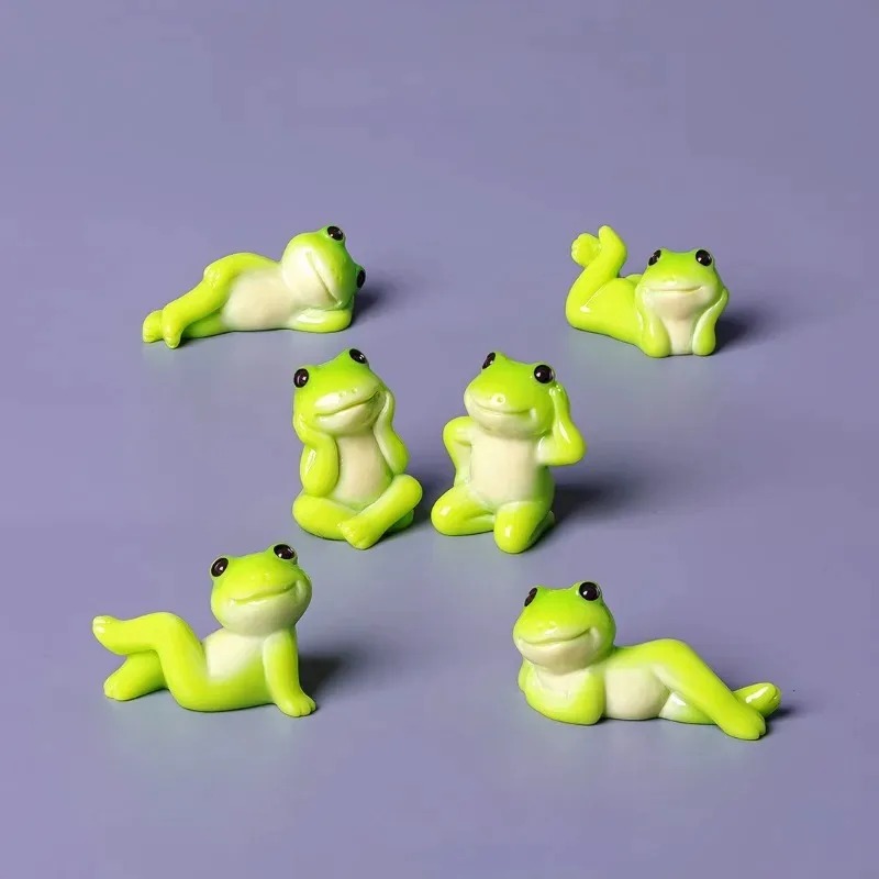 Live Fish Aquarium - 6 stks Cartoon Mini Grappige Kikker