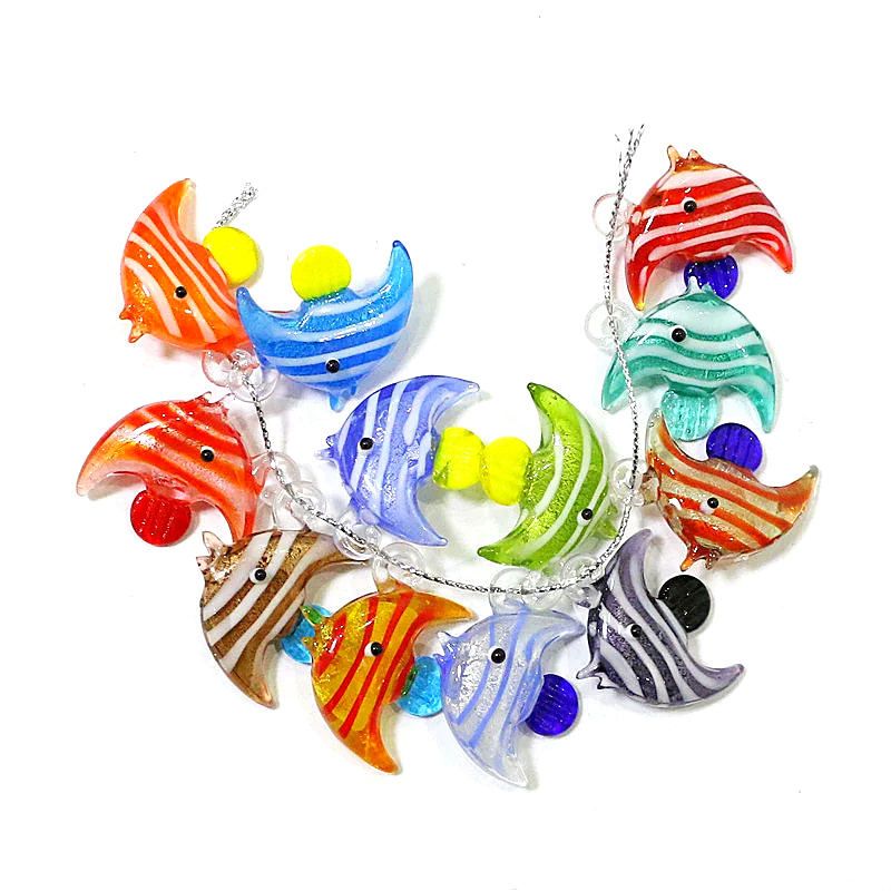 Aquarium Fish Colorful - 2 Pack Leuke Zeevis Bedeltje Hanger