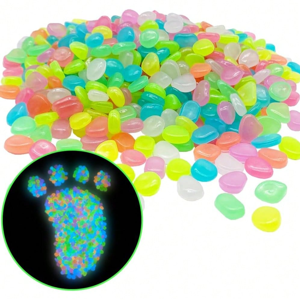Aquarium Fish Colorful - 500 stuks meerkleurige gloeiende kiezels, gloeiende