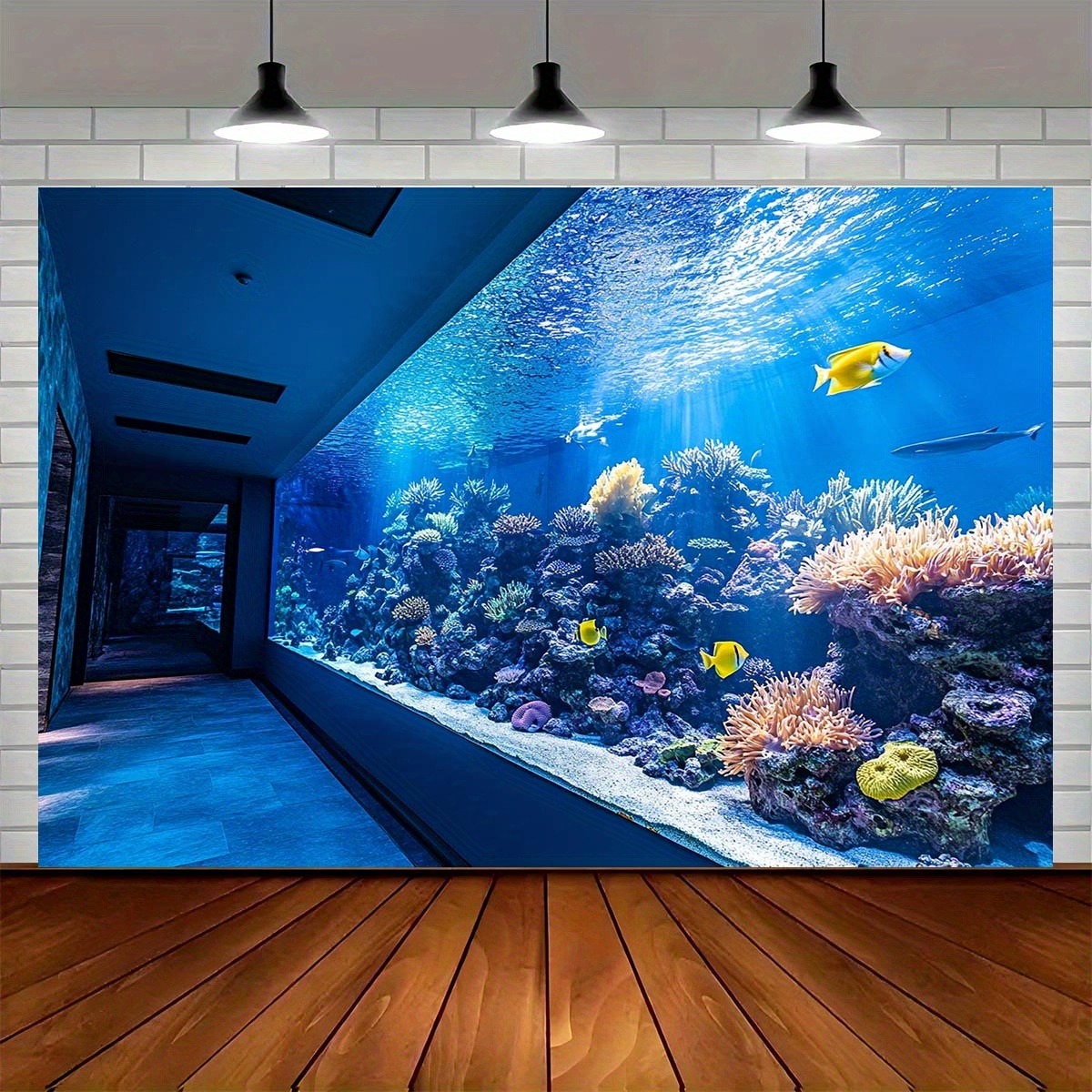 Aquarium Fish Colorful - Levendig onderwateraquarium wandtapijt koraalrif kleurrijke vissen