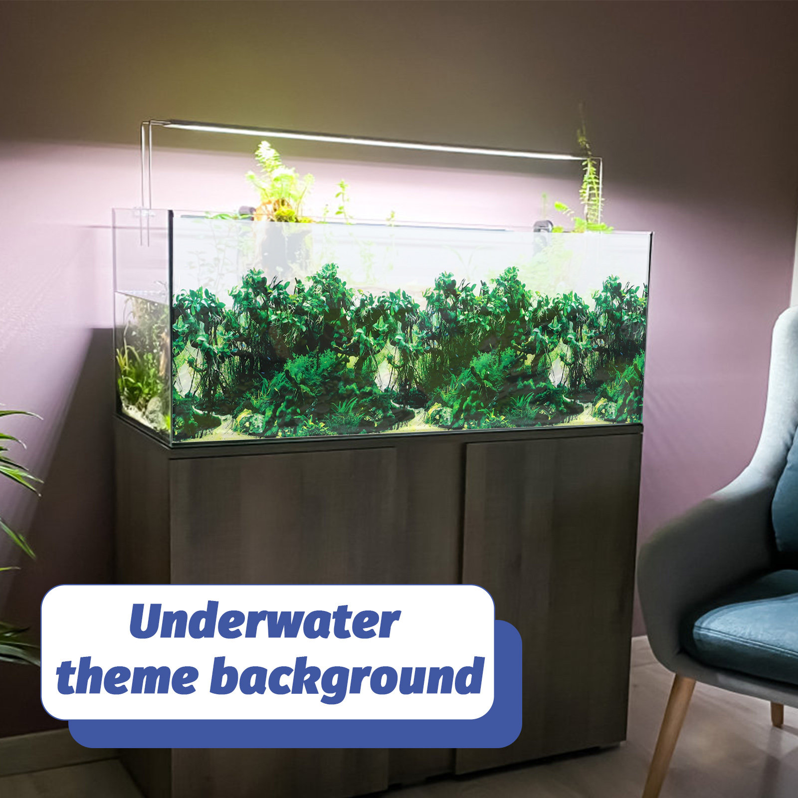 Aquarium Fish Wallpaper - Achtergrondpapier voor aquarium Verdikt decoratief behang