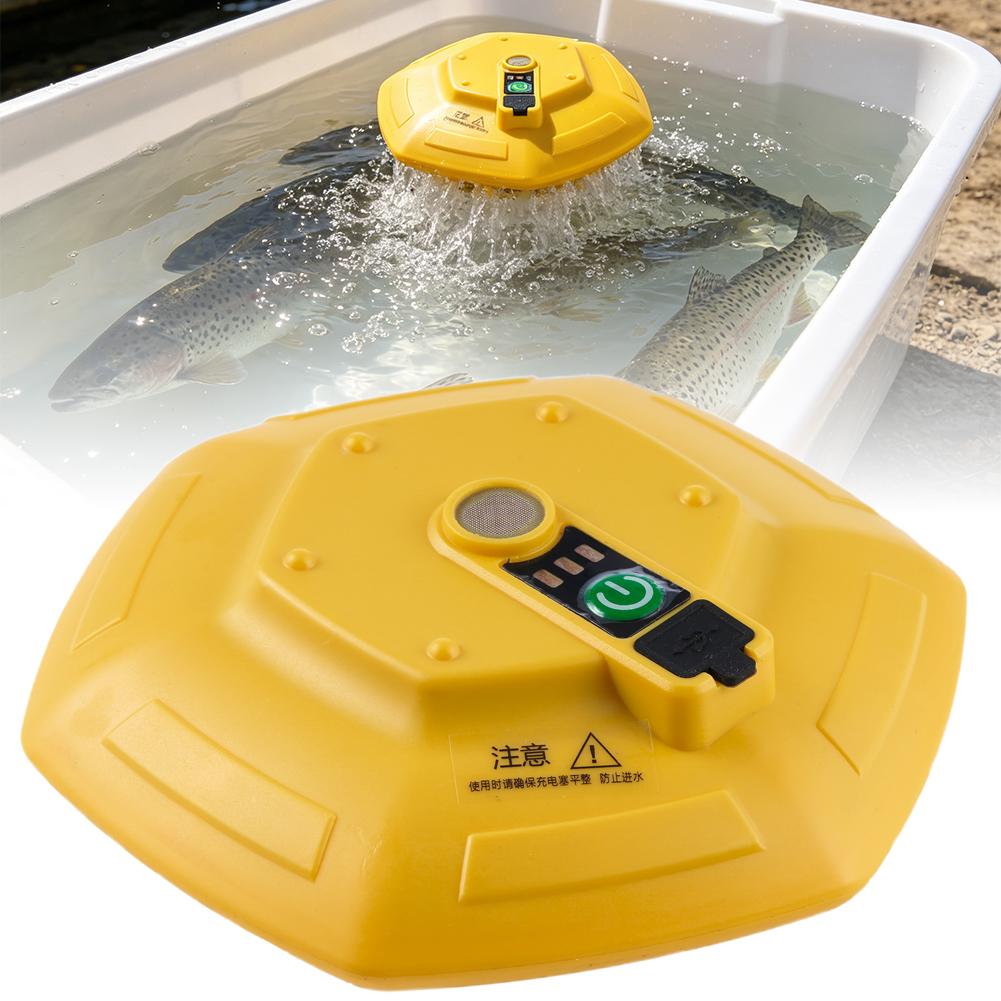 Aquarium Fish Care - Draagbare drijvende visbak zuurstofpomp, 3000mAh oplaadbare