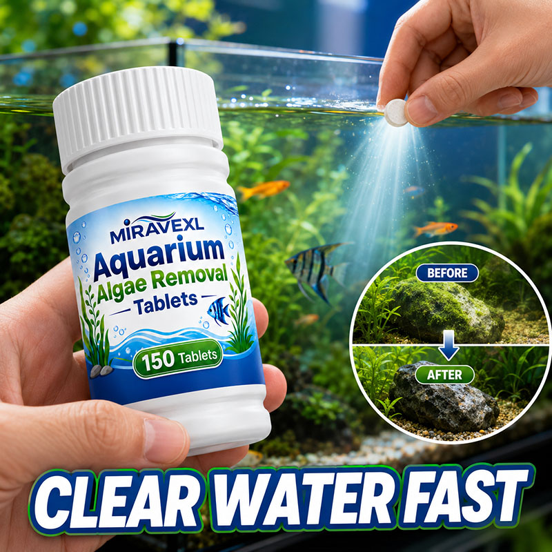 Live Fish Aquarium - MIRAVEXL 150 Aquarium Algenverwijderingstabletten, Veilige Algenbestrijder,
