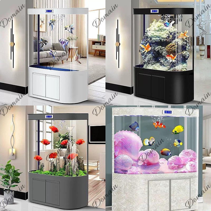 Aquarium Fish Low Maintenance - Groot aquarium, staand, met bodemfilter, gebogen