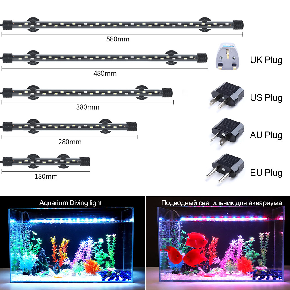 Aquarium Fish Lamp - 90-260V Aquarium Licht LED Waterdicht Aquarium