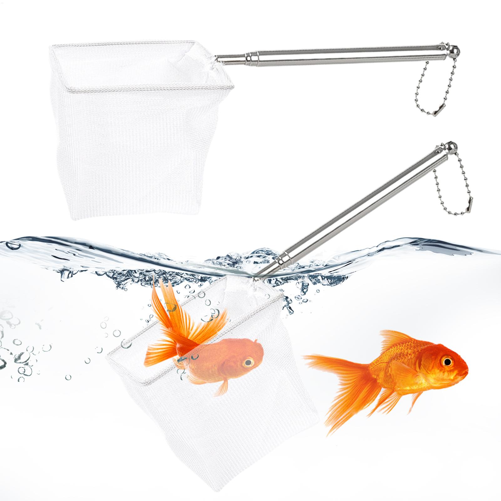 Aquarium Fish Net Small - 2 stuks klein visnet telescopisch handvat