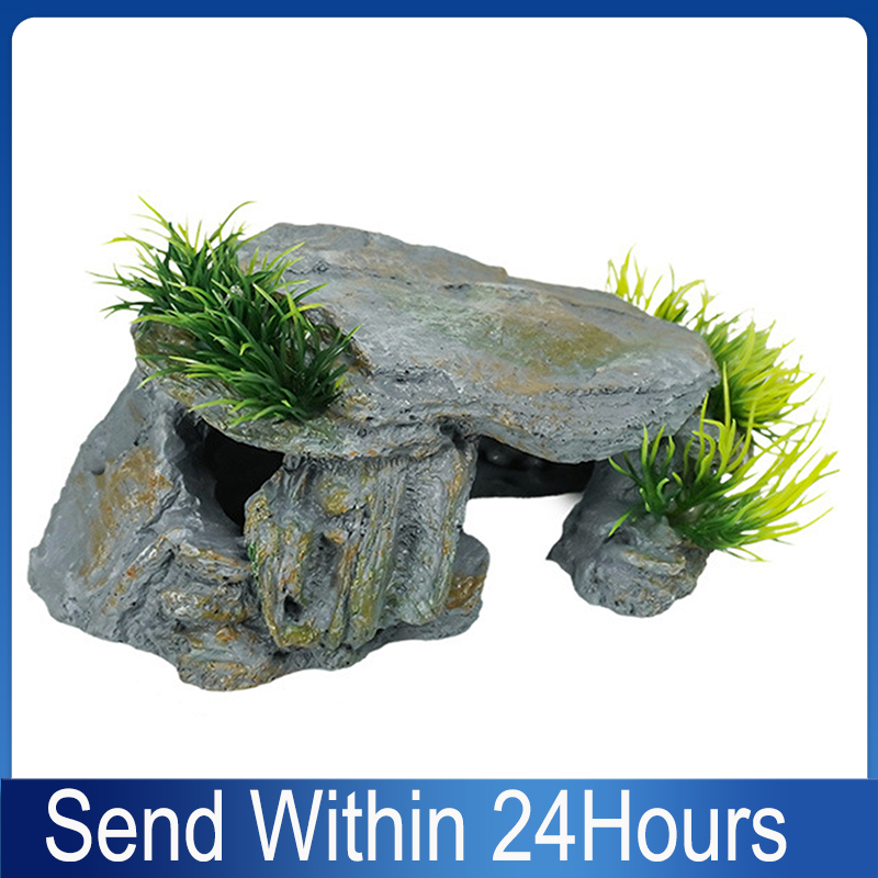 Aquarium Fish Hideout - Reptielenrots Schuilplaats Natuurlijke Reptielen Schuilplaats Rotsgrot