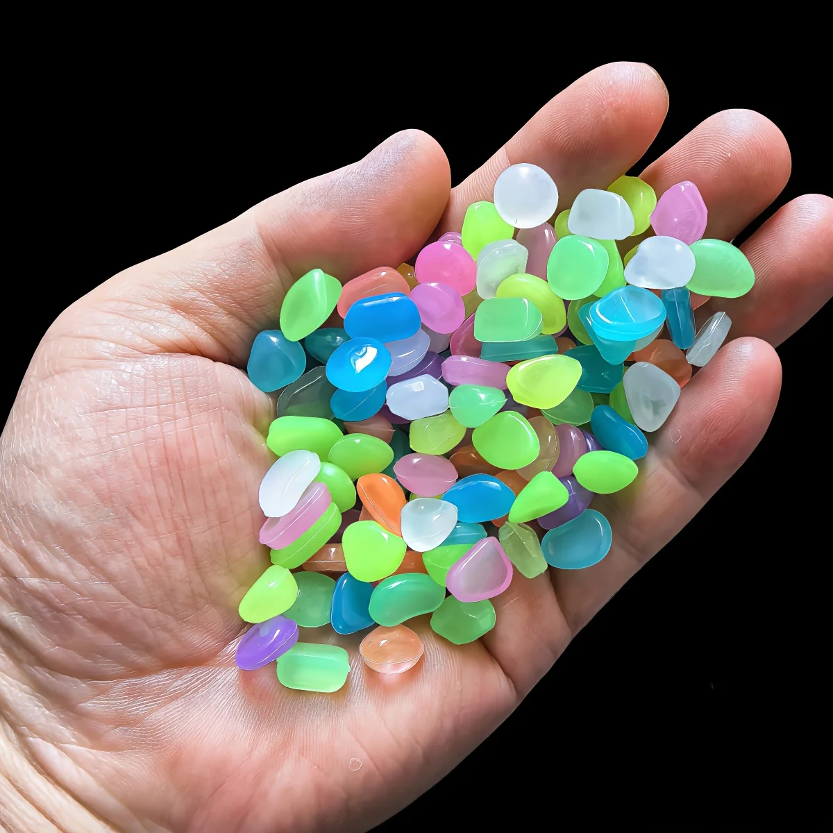 1CM 100 stuks Kleur Gans Steen - Fish Aquarium Home recensie en prijs