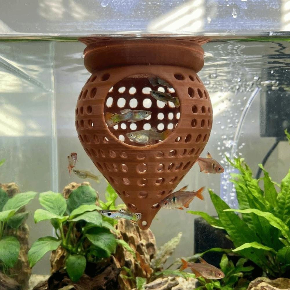 3D-geprinte zwevende vis hangm - Aquarium Fish Hideout recensie en prijs