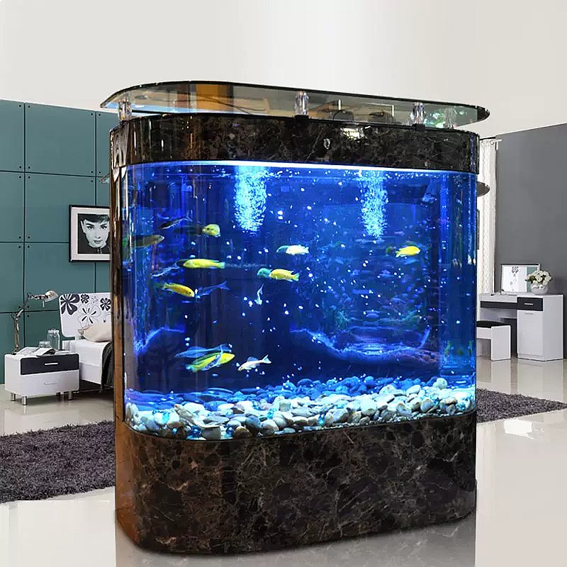 Groot gebogen aquarium, staand - Aquarium Fish Low Maintenance recensie en prijs