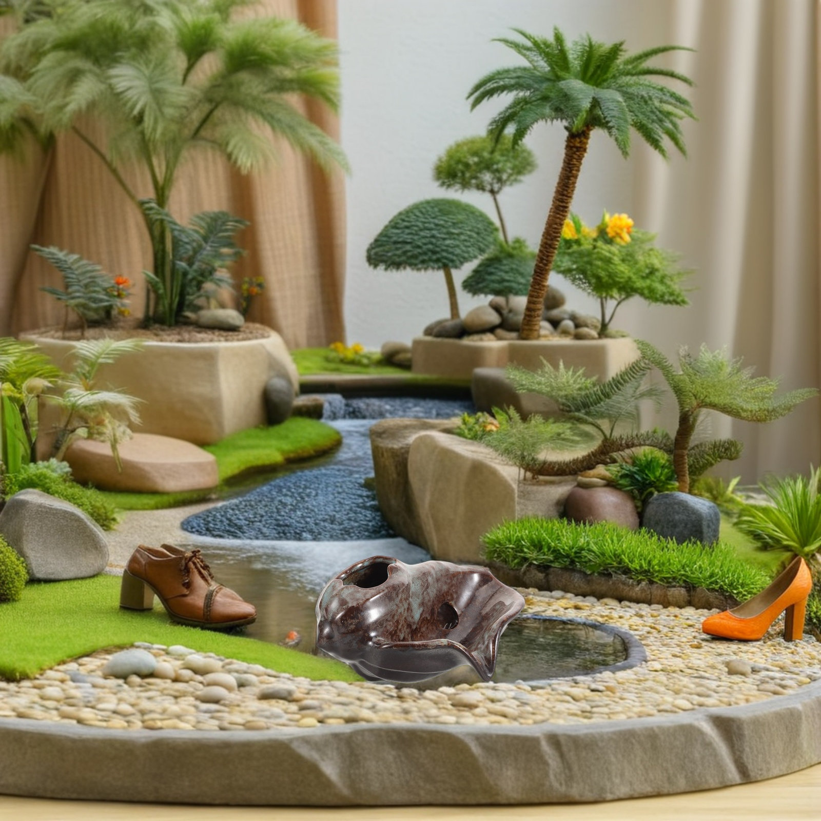 Keramische potfontein Waterval - Fish Aquarium Home recensie en prijs