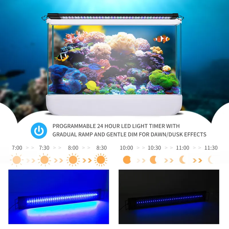 Programmeerbare LED aquariumla - Aquarium Fish Lamp recensie en prijs