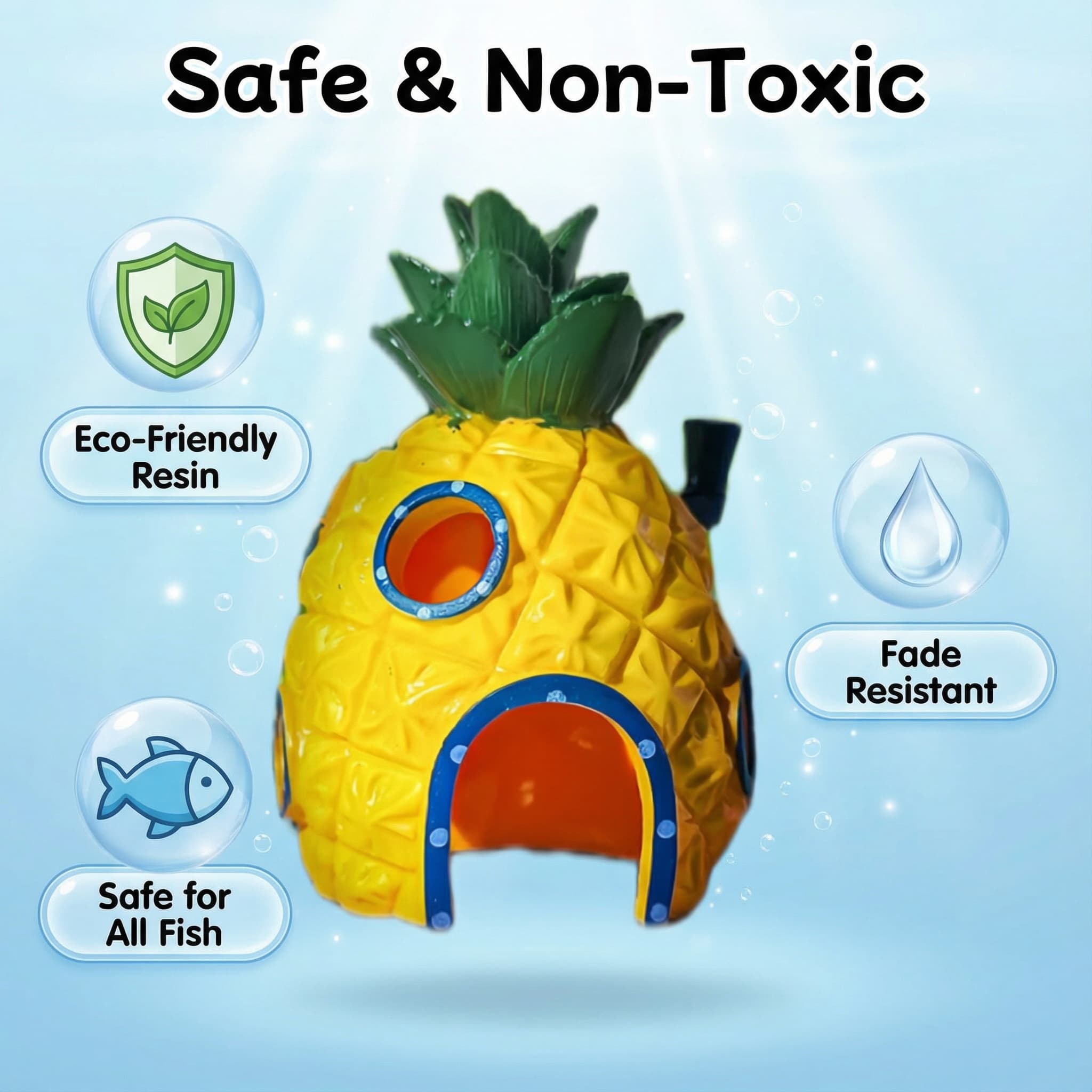 Ananas Huis Aquarium Decor, Mi - Aquarium Fish Hideout recensie en prijs