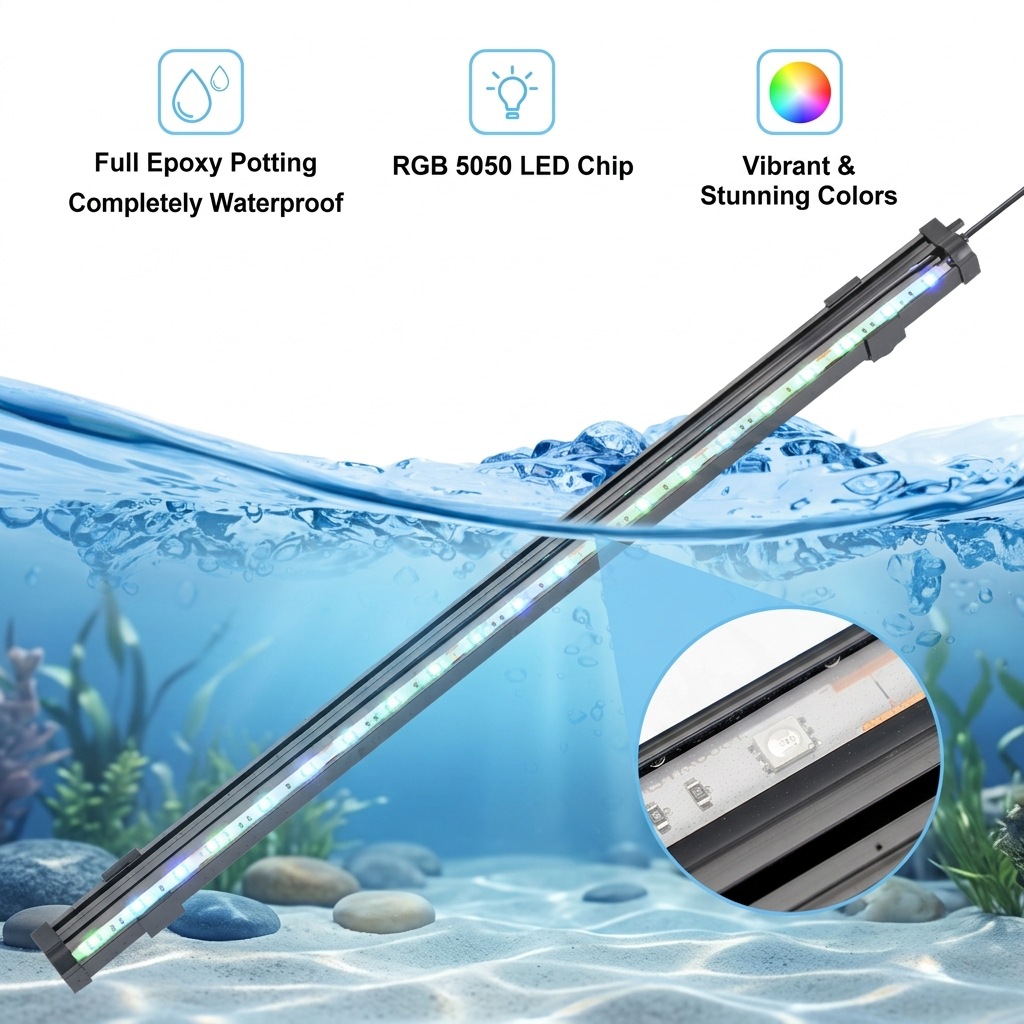 USB LED Aquarium Luchtbellenli - Aquarium Fish Colorful recensie en prijs